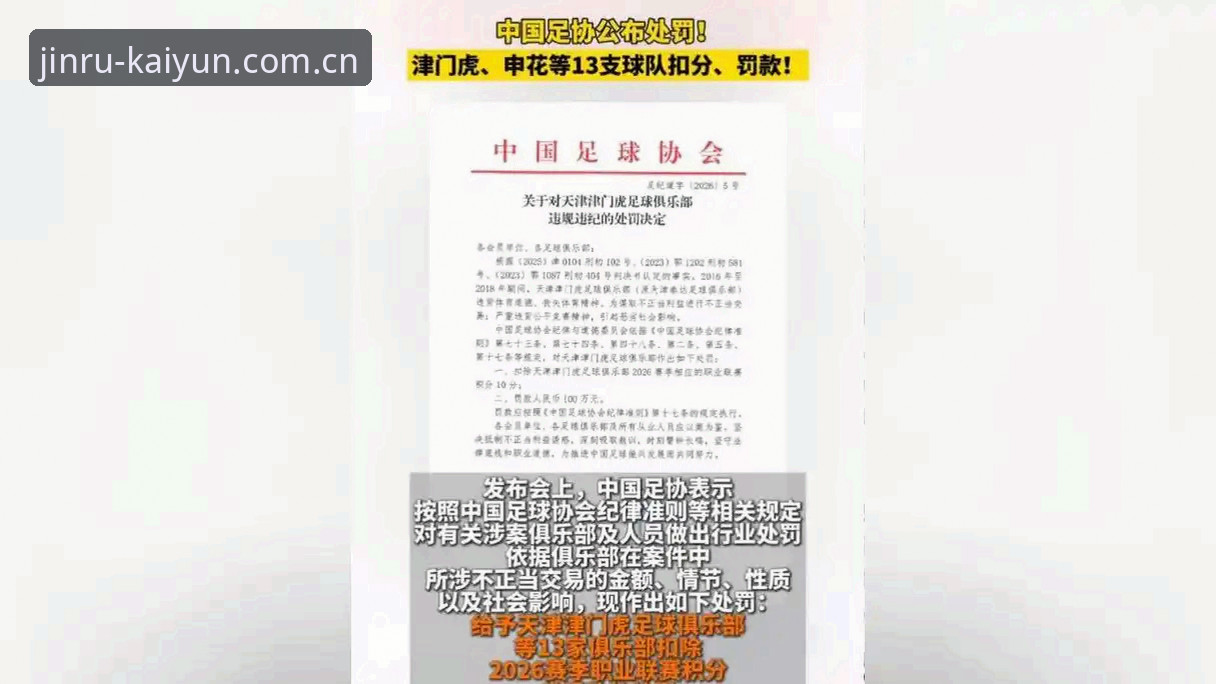 中国足协第三批禁足名单深度解析：65人受罚背后的行业震荡与开yun体育平台观察